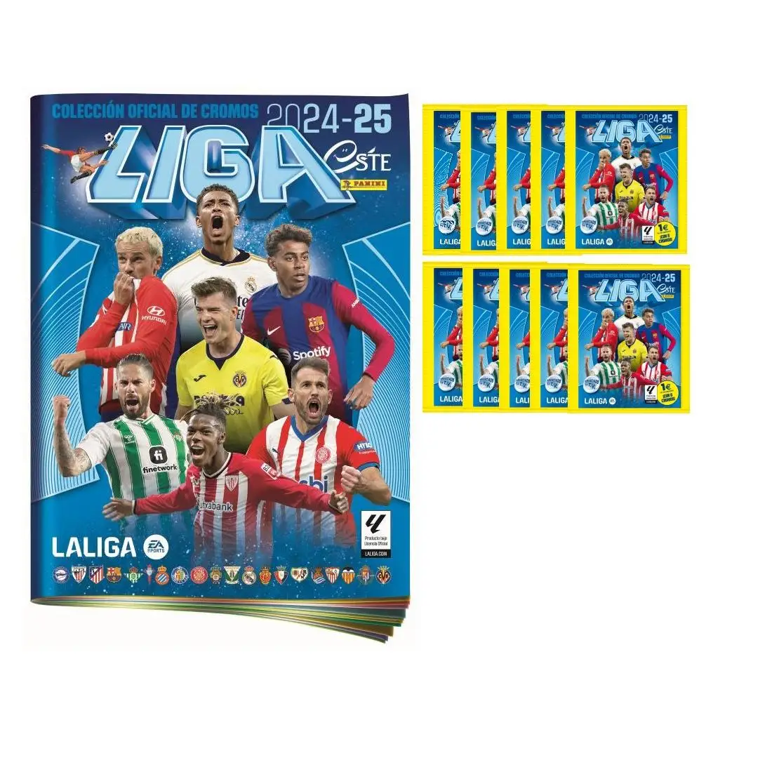 Link this Album + 10 envelopes of the 4th edition (80 cards) 2024 2025 are Panini stickers the fourth