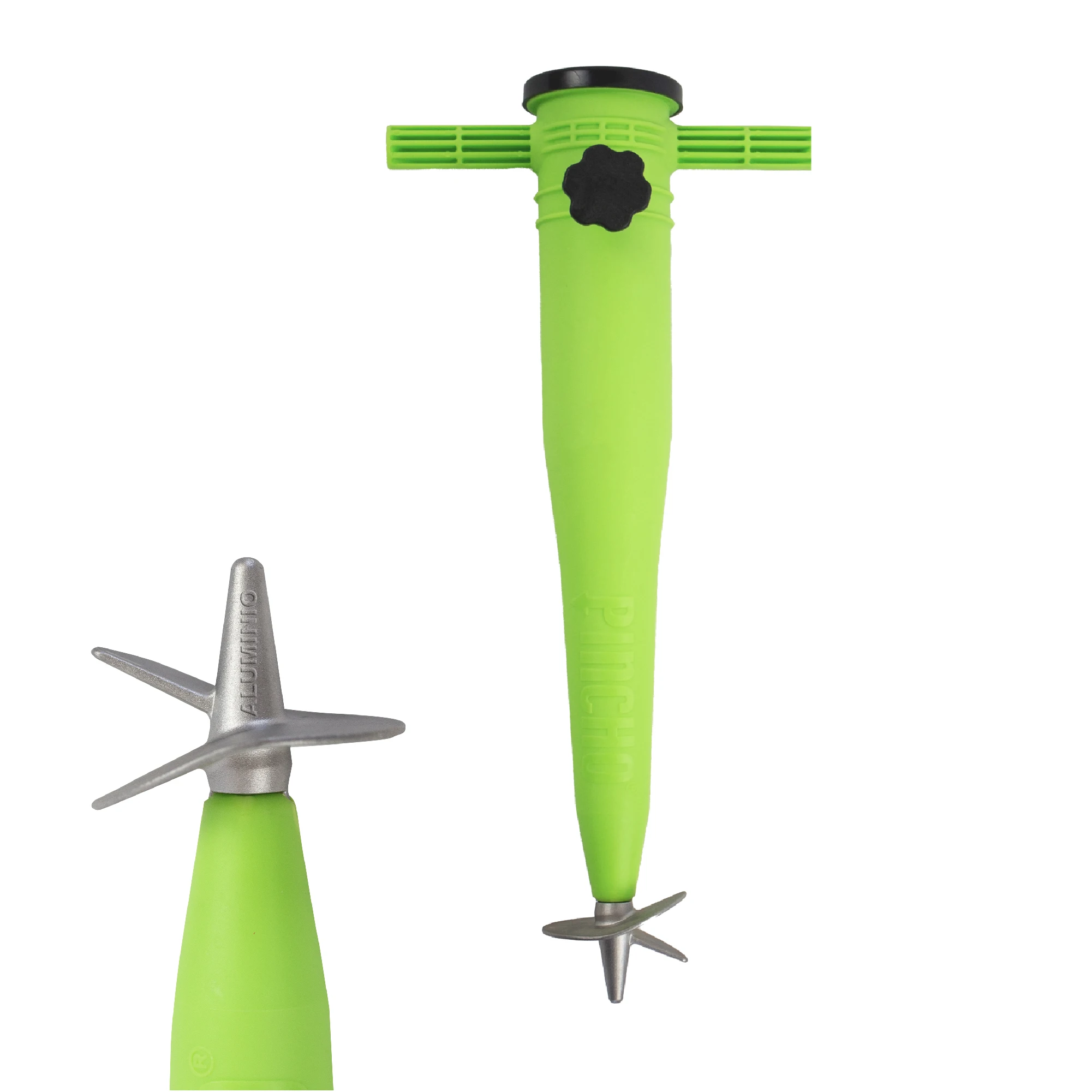 Pincho XL para Sombrilla con Hélice De Aluminio 42 Cm Alta Resistencia Viento Compatible con Tubos De hasta 50 Mm Ajuste Universal Ideal Playa Campo Jardin Fijacion Estable Antiviento (Rojo)