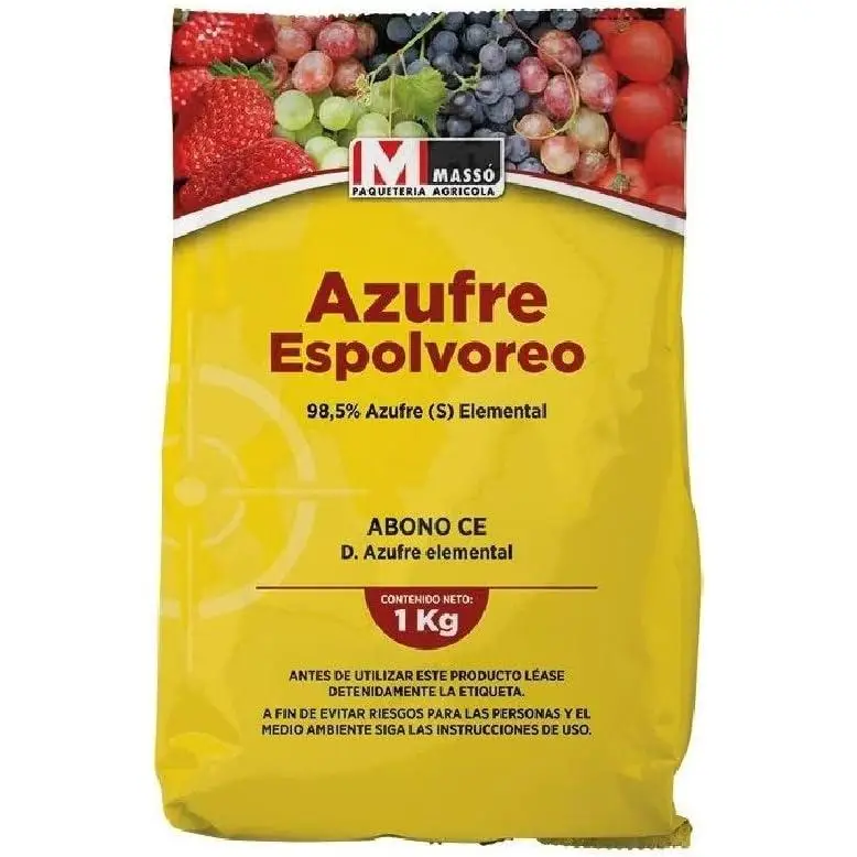 MASSÓ sulfur dusting 98,5% CE compost, 1 kg bag