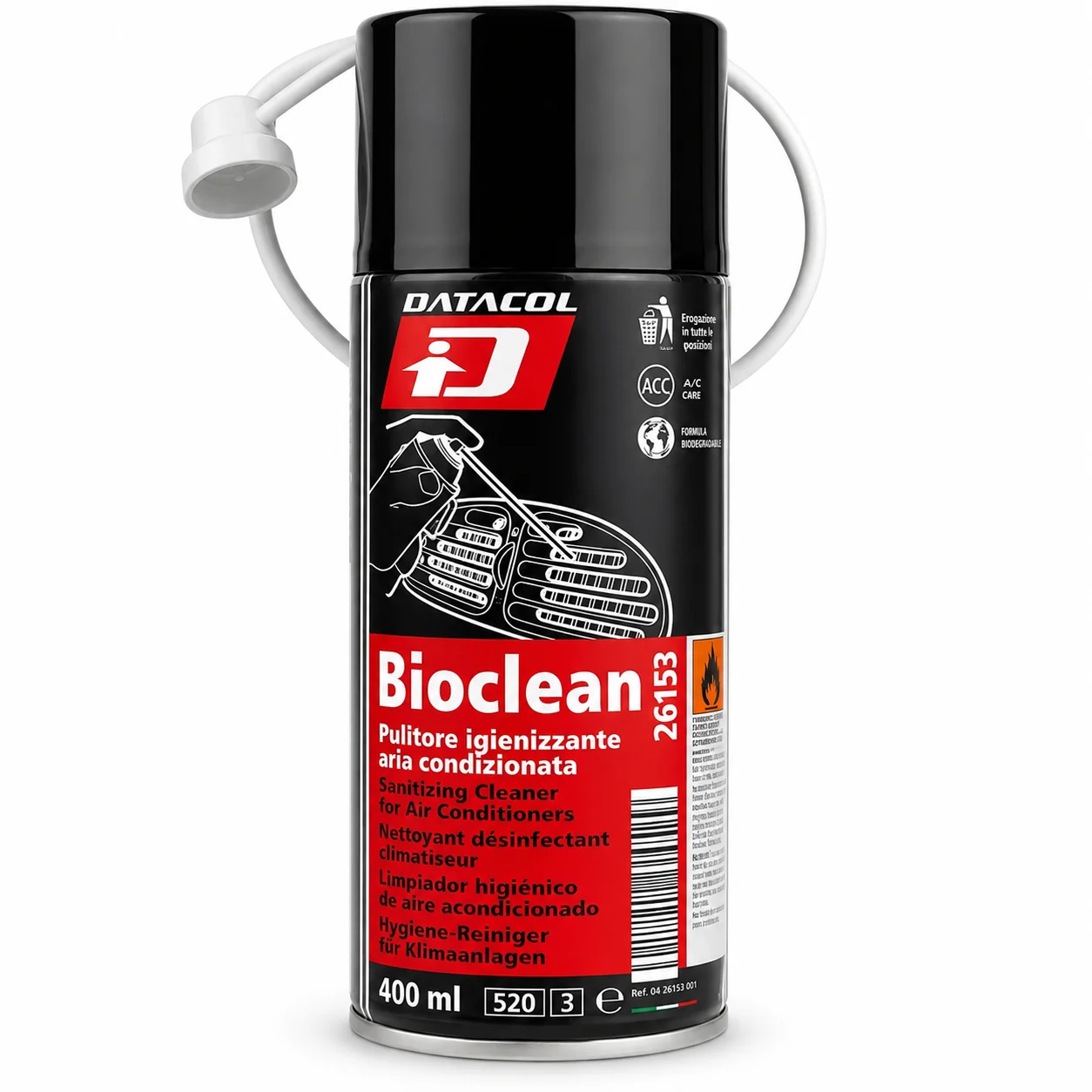 Spray Desinfectante de Aire Acondicionado Datacol Bioclean 400ml - Higienización Profunda con Fragancia Fresca y Limpia — oferta en AliExpress