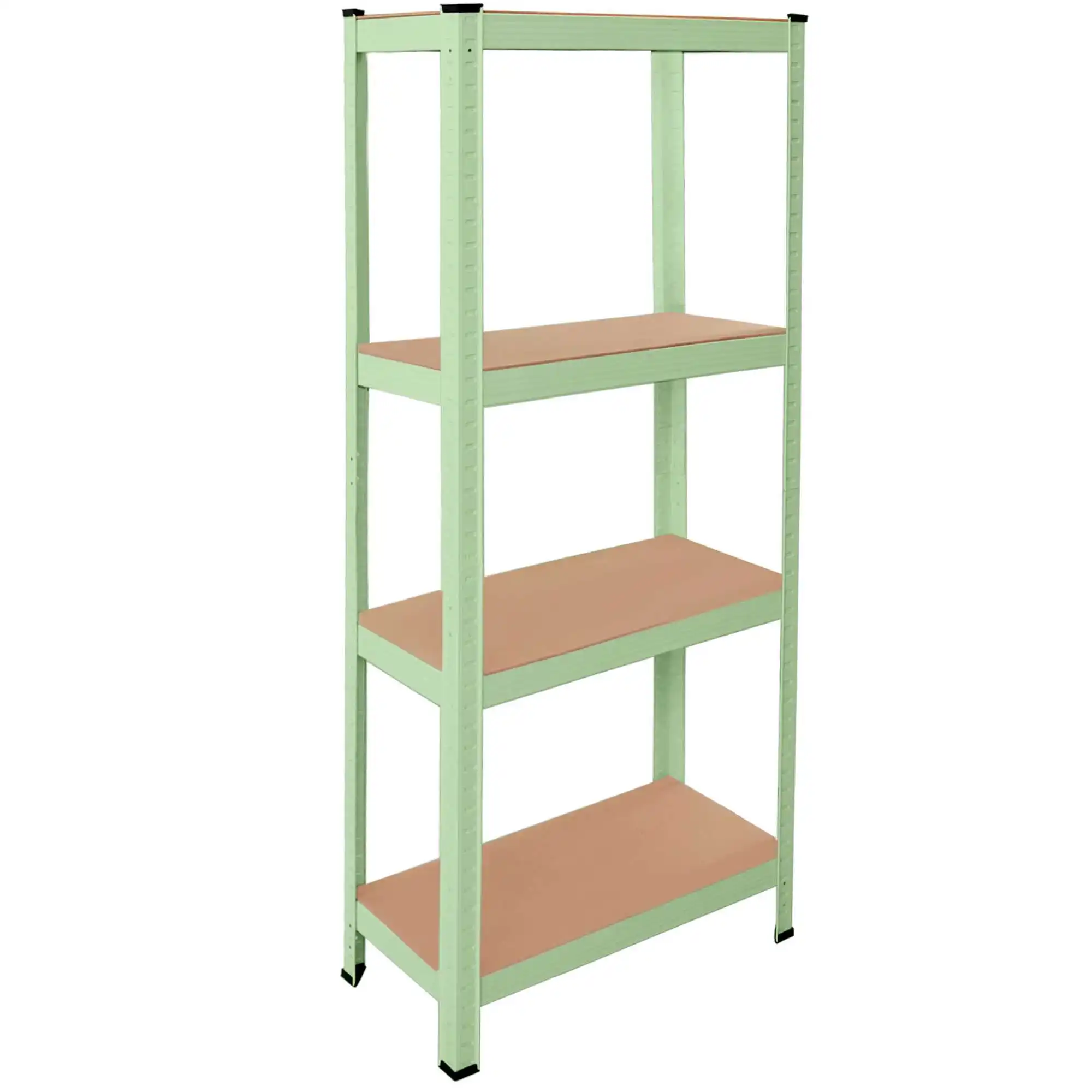 OioDual Metal Shelf Tiny Green Shelf for Home Storage Rack Storage Rack, Furniture, Office, Divisible Storage Shelves, Screwless, 240kg, 4 shelves MDF, 150x60x30cm