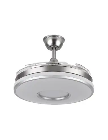 Dani fan 59w 6980lm nickel 4 deployable blades 6 speeds107d 3000-4000-6000k remote, int reg, memory and tempor