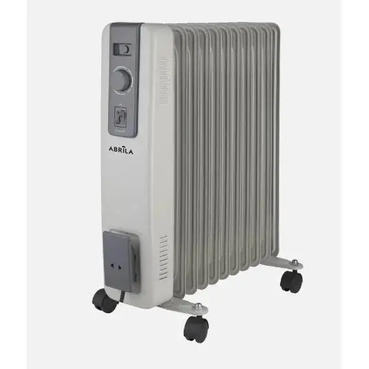 ABRILA Radiador Aceite Acebuche 1500W/2000W/2500w Gris 3pot.7/9/11elementos, Antivuelco.termost.ajustsble.protección.seguridad 54,5x44x24cm