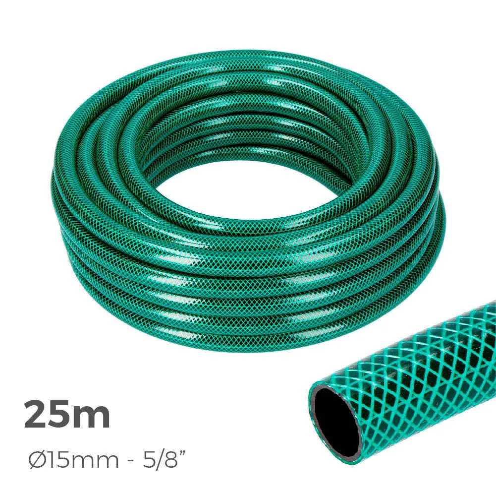 MANGUERA JARDIN BASIC LINE Ø INTERIOR 15mm Ø EXTERIOR 19mm (5/8") - ROLLO 25m EDM