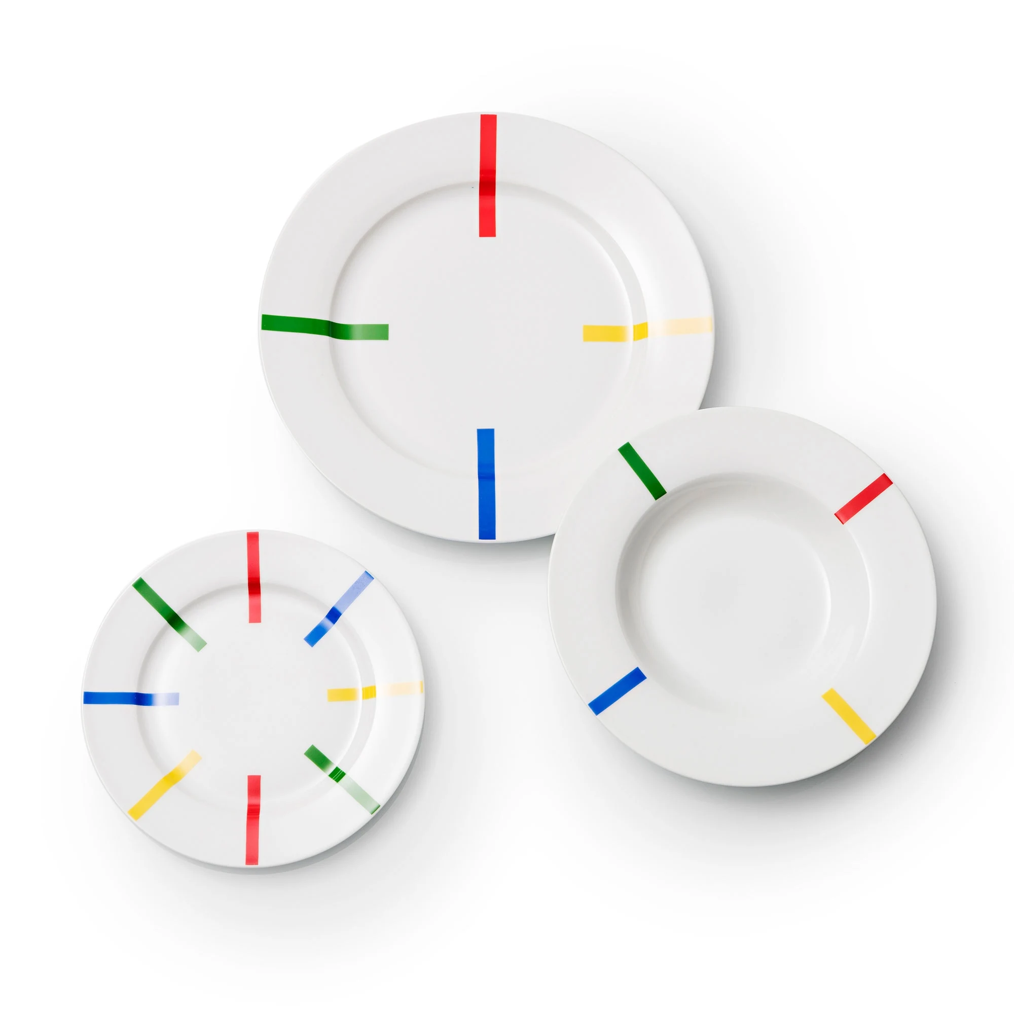 Set 12pc vajilla porcelana (4pcs plato llano + 4pcs plato hondo + 4pcs plato destre)
