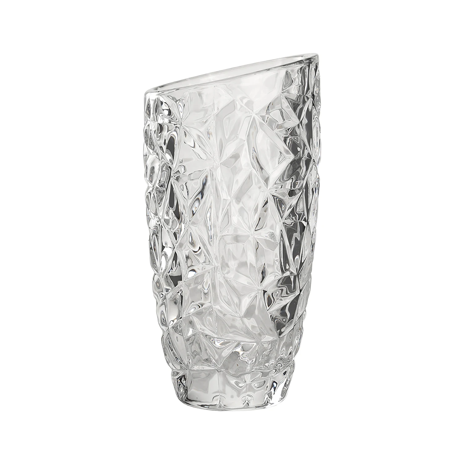 CM-19 cm glass vase. Available to choose from in 7 different models. Transparent vases decorated. Glass vase for interior decoration. Ideal of centerpiece, vase. Vases for living room, home, kitchen, wedding