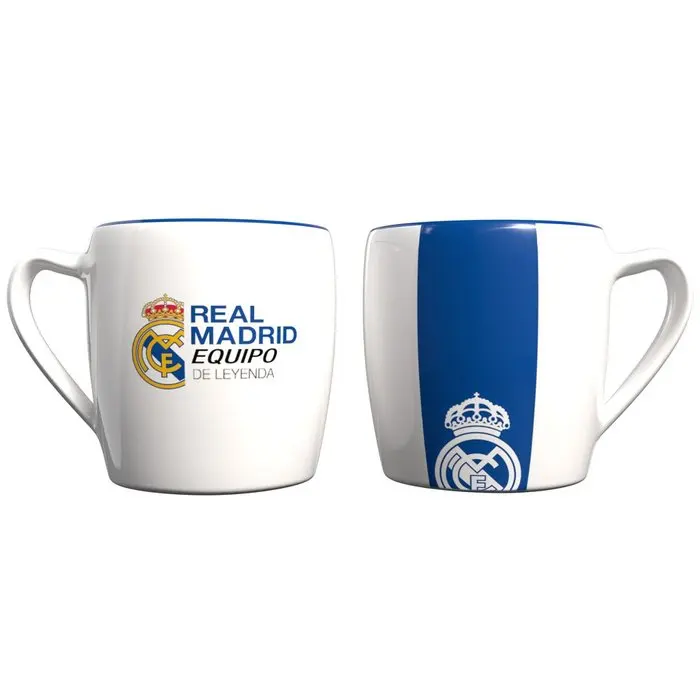 Cyp Blanca Taza Bicolor Caja Real Madrid Tazas 7X11x8 Cms.