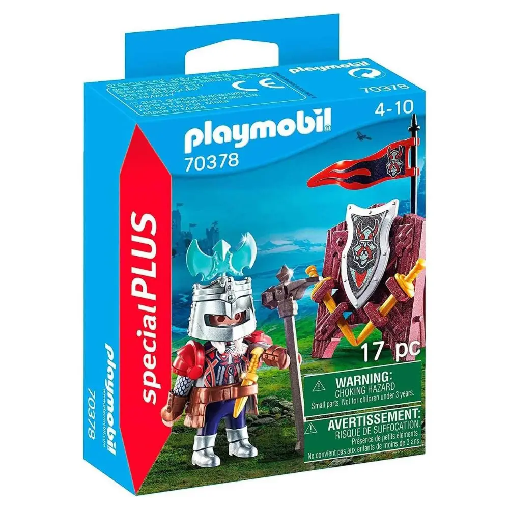 Playmobil (70378) caballero medieval con armas enano, enanito, bajito, de talla pequeña, Special Plus