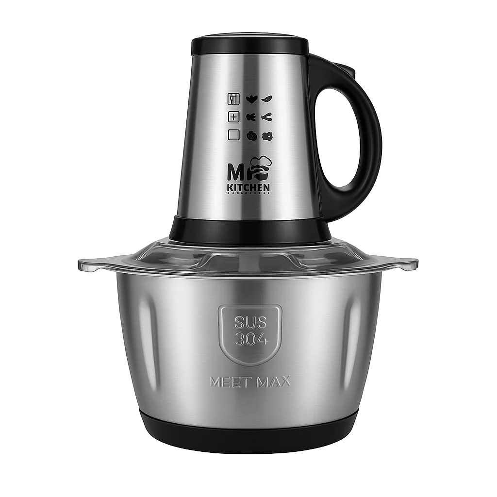 Picadora MR KITCHEN Eléctrica de 2/ 3L / 5L – 400W de Potencia, Acero Inoxidable, Multifuncional y Silenciosa