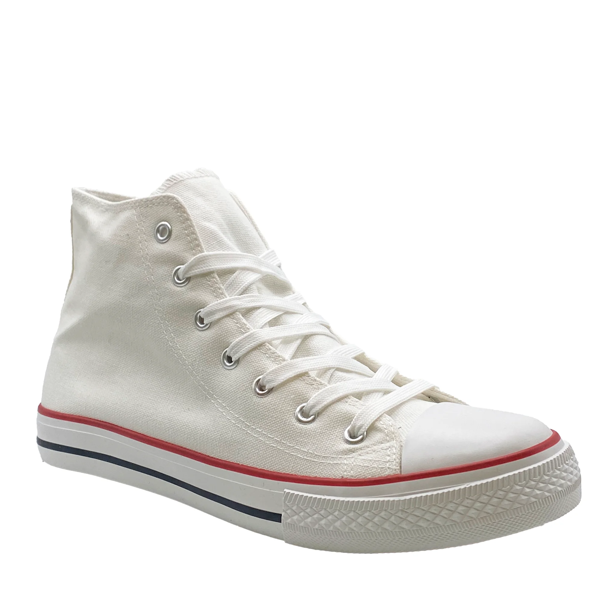 JZ brothers men's high-top lace canvas sneakers