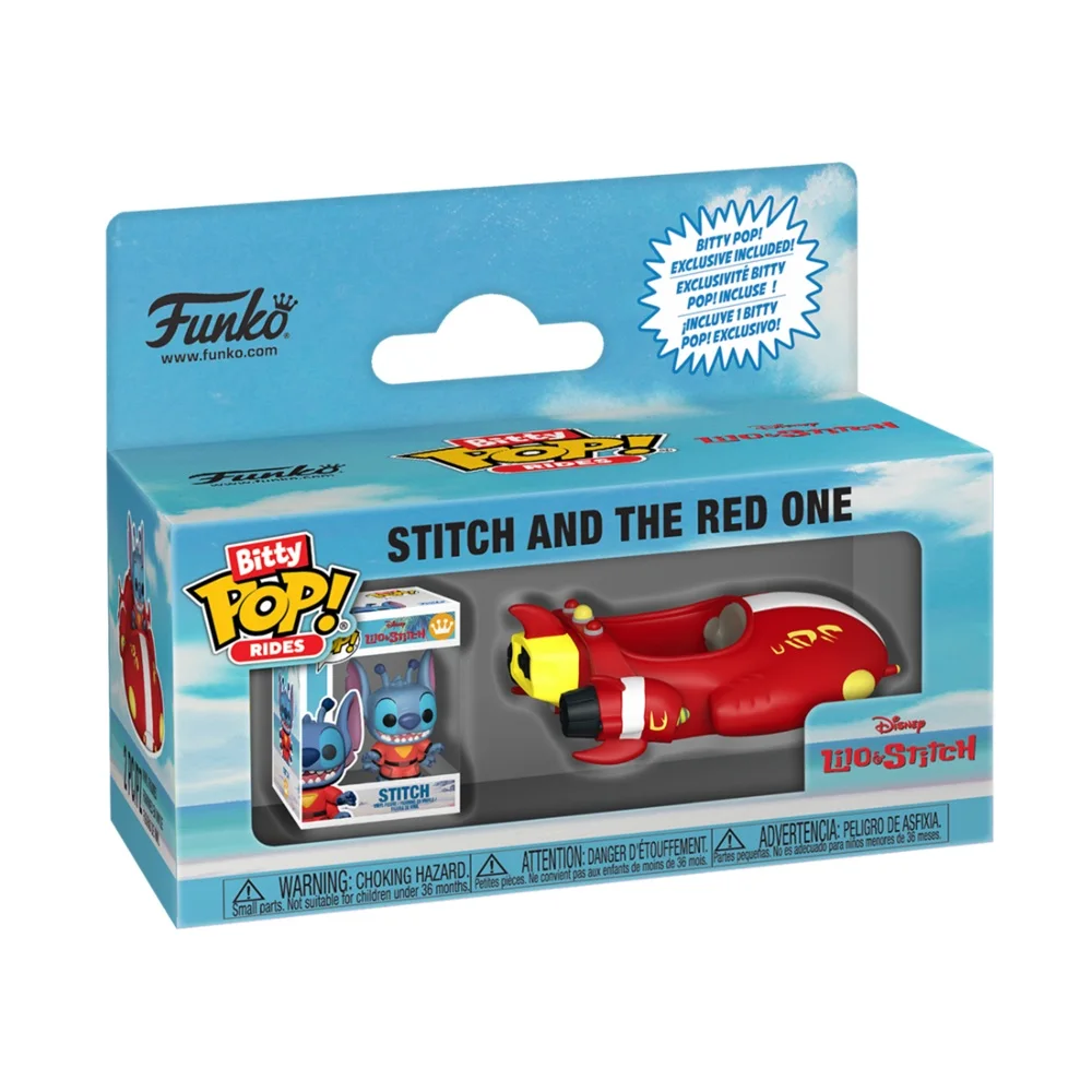 FUNKO BITTY POP! RIDES: LILO Y STITCH – STITCH CON LA NAVE ROJA, 85522, TIENDA CON LICENCIA OFICIAL