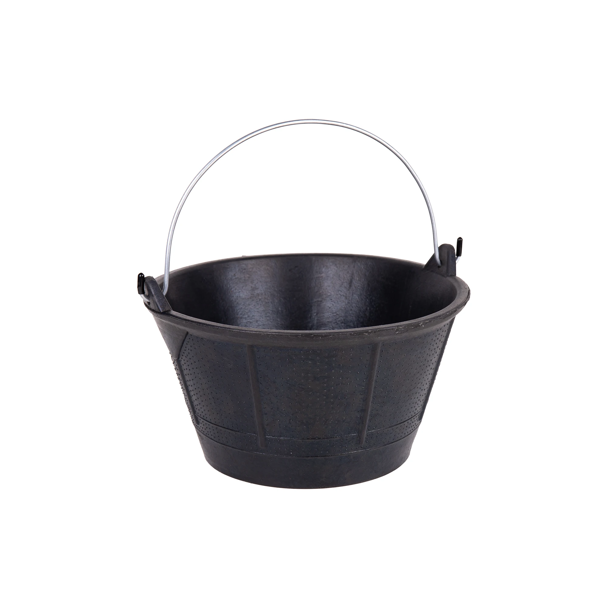 Cofan Cubo obra italiano con capacidad para 10 litros | Material: caucho | Asa metálica | Alta resistencia y flexibilidad | Medidas: 34,5 x 18 x 22,8 cm