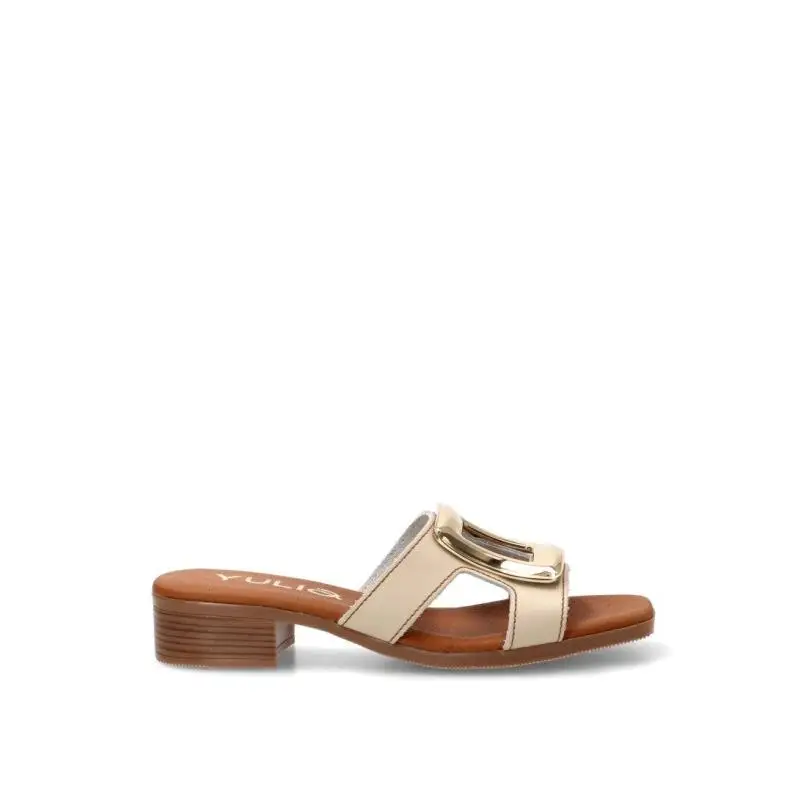 Sandalia Yulia Sd - Mujer - Tacón Medio - Modelo 5884 - Color Hielo