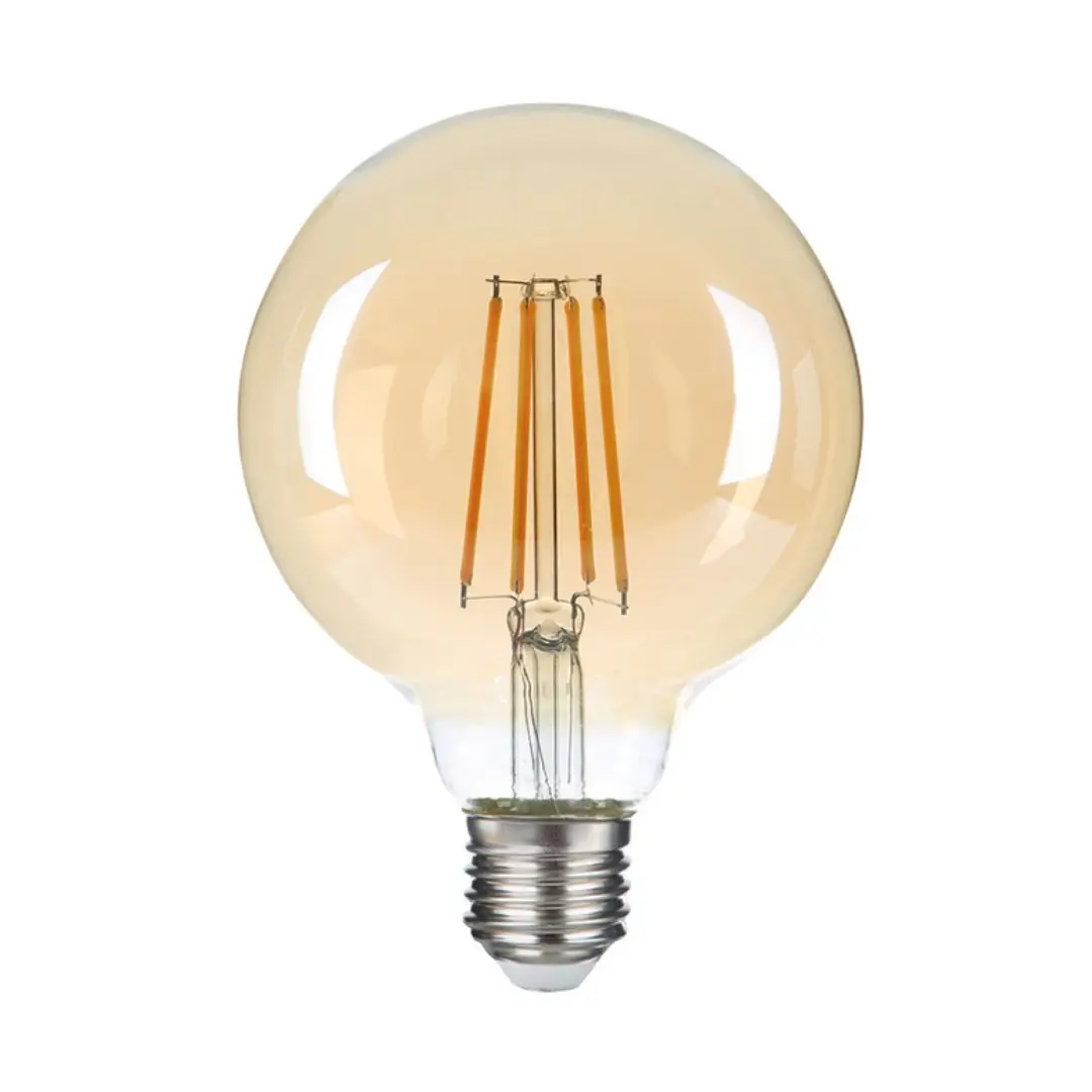 LED bulb balloon filament VINTAGE E27 G95 7W heated light 2500K 680 lumens GSC EVOLUTION