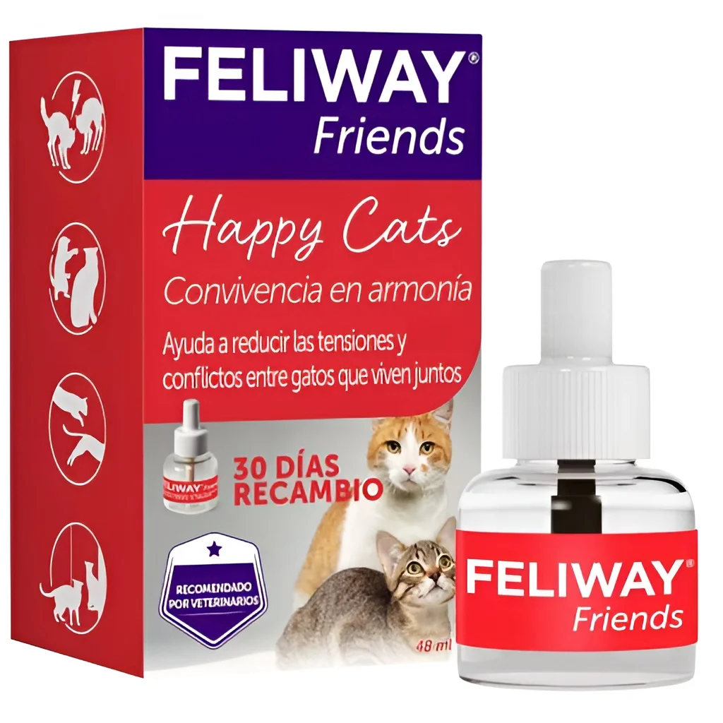 Feliway Friends Recambio 480l - Difusor para casa para Gatos en conflicto