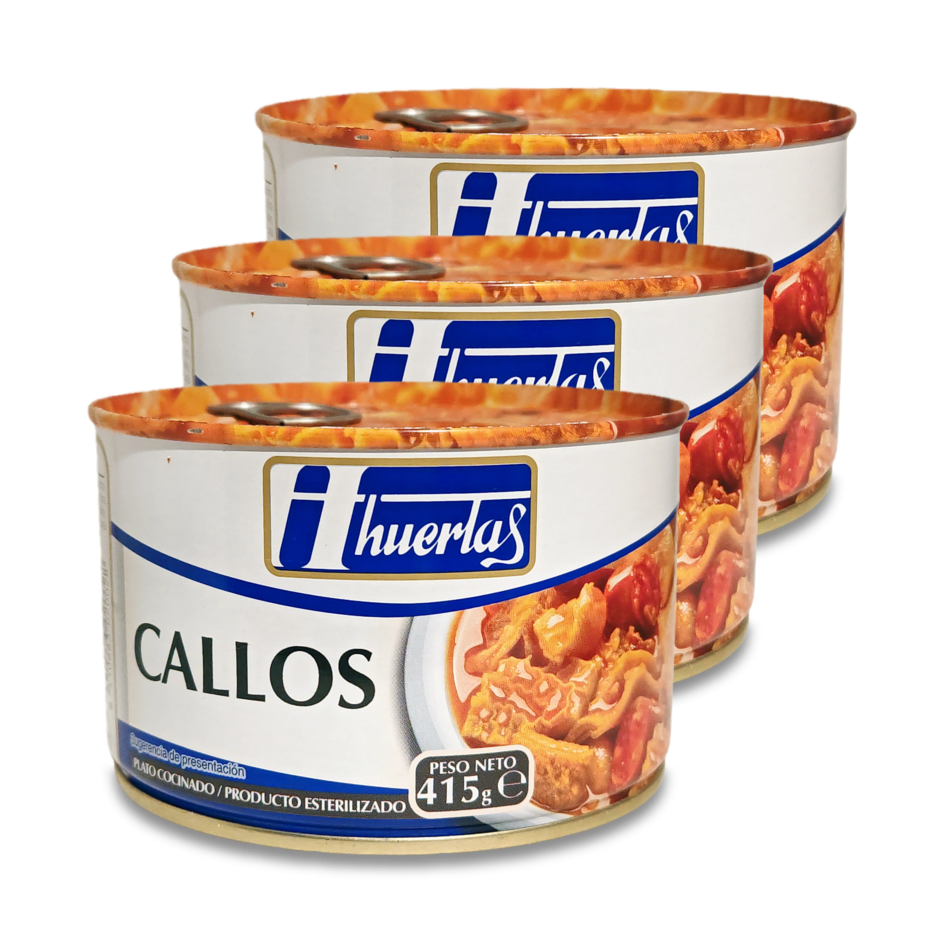 Callos de vacuno, morros de cerdo y chorizo de Conservas Huertas (Pack de 3 unidades de 415gr)