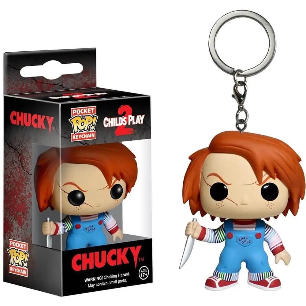 FUNKO POCKET POP! LLAVERO: EL MUÑECO DIABÓLICO - CHUCKY, 4868, TIENDA CON LICENCIA OFICIAL, FIGURA, JUGUETE, CABEZÓN, VINILO, PELÍCULAS, CINE, TERROR, HORROR