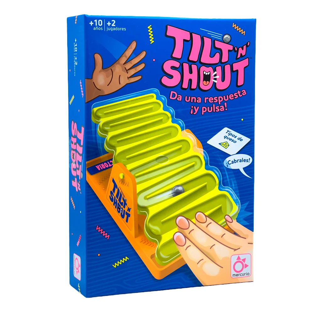 Mercurio Juego de mesa Tilt´n´shout Reta tu Rapidez Mental y Reflejos | 150 Cartas y Balancín