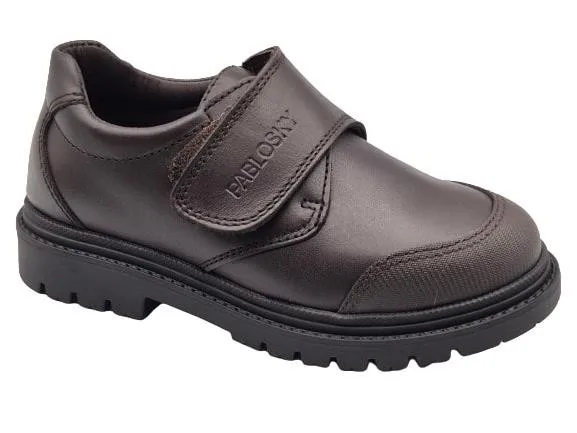 Zapatos Colegiales Para Niños, Marca Pablosky En Color Marrón.