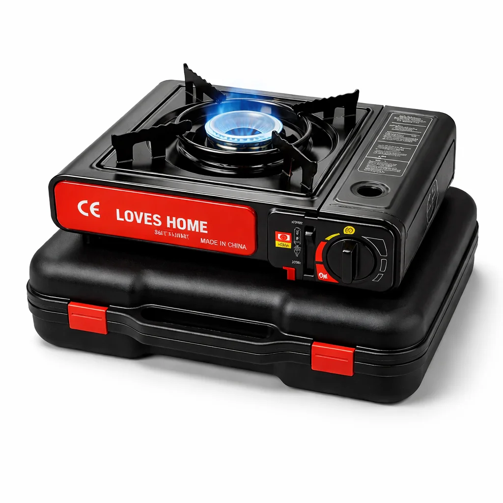 Hornillo Gas Portátil Dual 2 en 1  Compatible Cartucho y Butano  Camping, Outdoor, Trabajo