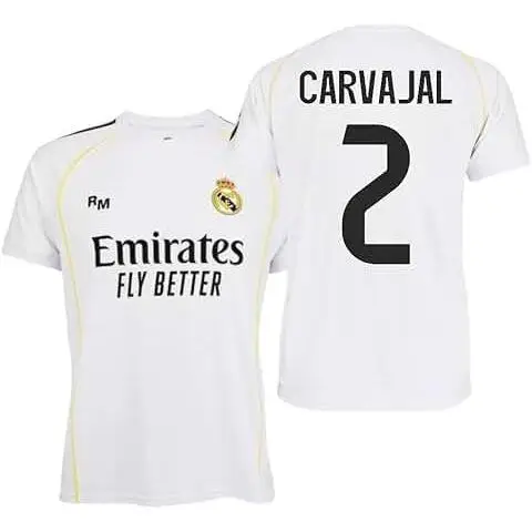 Real Madrid Conjunto Infantil 1ª Equipación 25-26 – Réplica Oficial CARVAJAL. #2 (Camiseta + Pantalón)