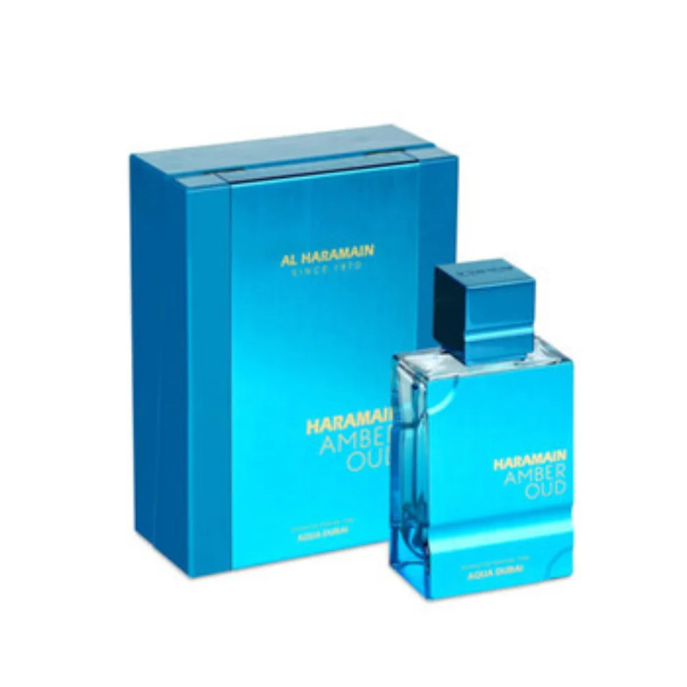 Perfume Arabe 100% Original Amber Oud Aqua Dubai Al Haramain 100 ml – Oriental Fresca y Lujosa Unisex