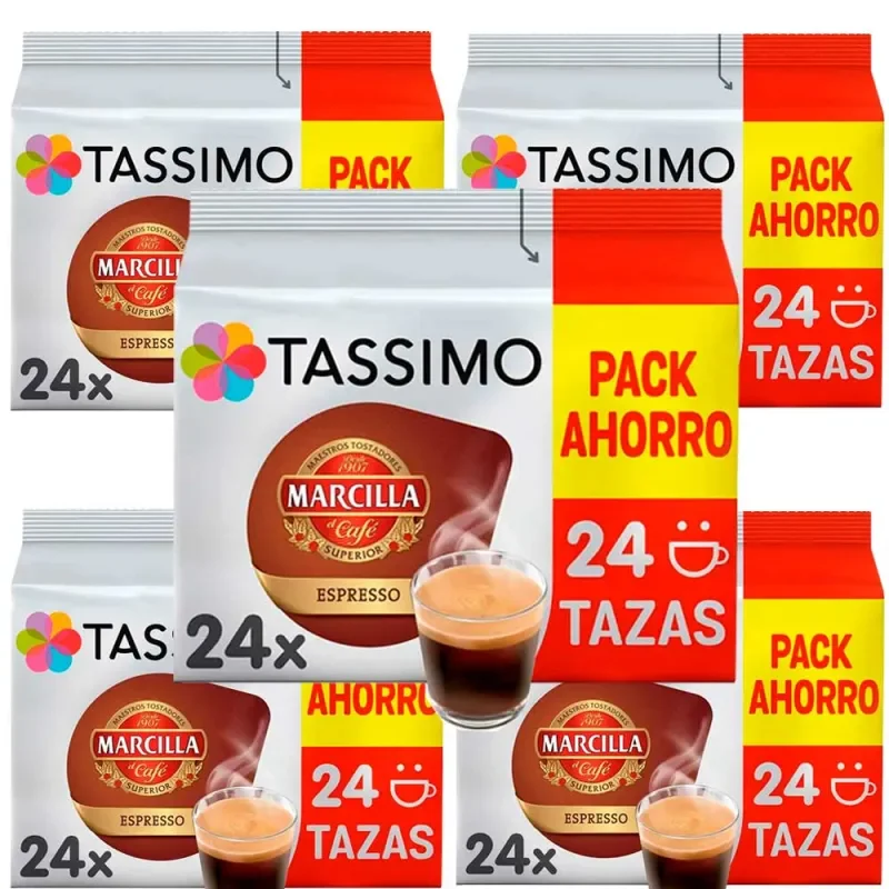Cápsulas Tassimo Marcilla Espresso 120ud (5 x 24ud)