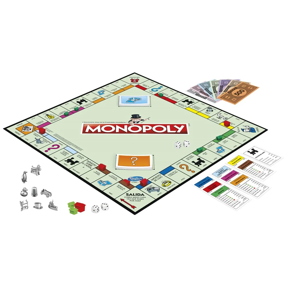 Classic Monopoly Madrid Hasbro - Spanish board game for ages 8 to 99 with custom Madrid game board, 8 unique tokens, property cards, houses, and hotels, ideal for family entertainment and fun game nights. #3