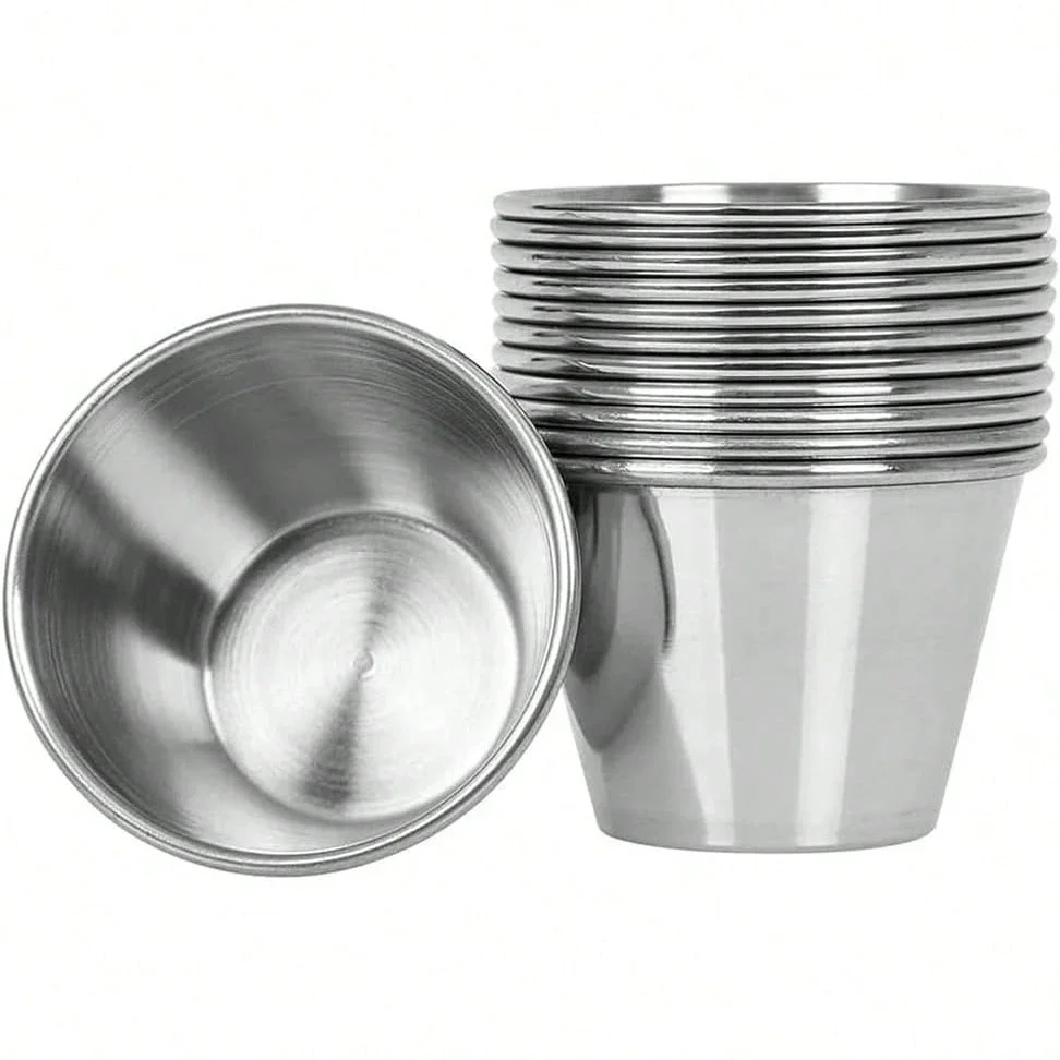 Set de 12 Flaneras Individuales - Flaneras de Acero Inoxidable - Flaneras Individuales Acero Inoxidable - Flaneras Pequeñas - Flanero Individual - 7/8/9/10CM