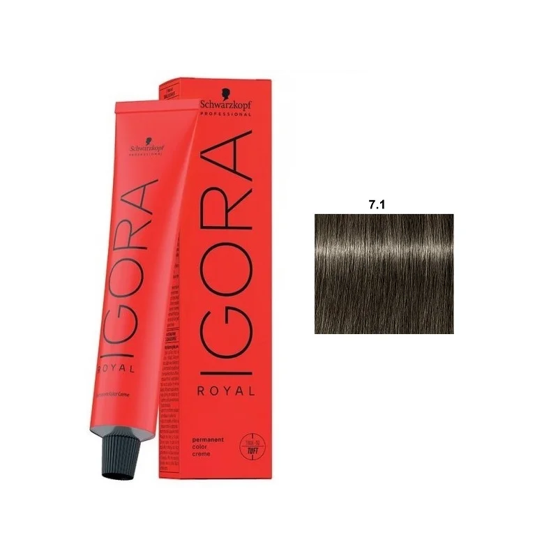 Igora royal / schwarzkopf dye - 7.1 medium ash blonde