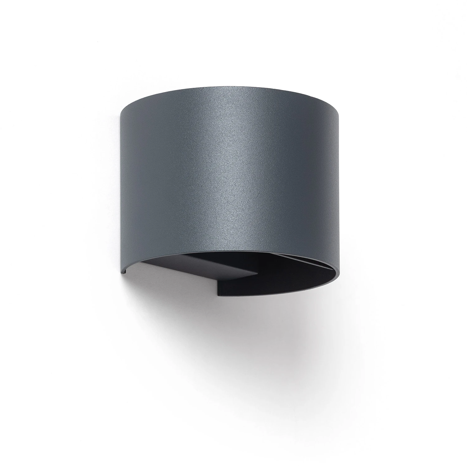 Ledkia Aplique de Pared Exterior LED 10W Aluminio Iluminación Doble Cara CCT Seleccionable Denny Round Antracita