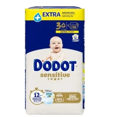 Pañales Dodot Sensitive Extra Talla 3+ (56 Uds.) Dodot