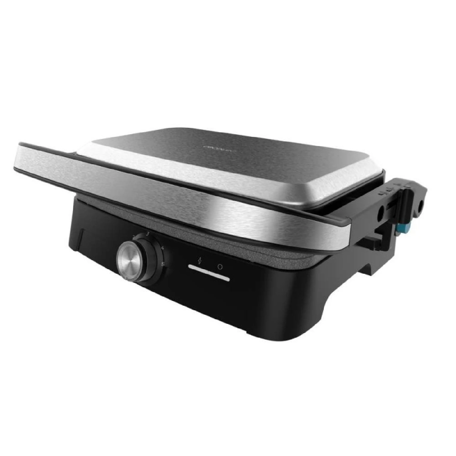 Cecotec Parrilla Eléctrica con Grill Rock'nGrill 1500 Full Open. 1500W, Apertura 180º, RockStone Antiadherente, Placa Flotante