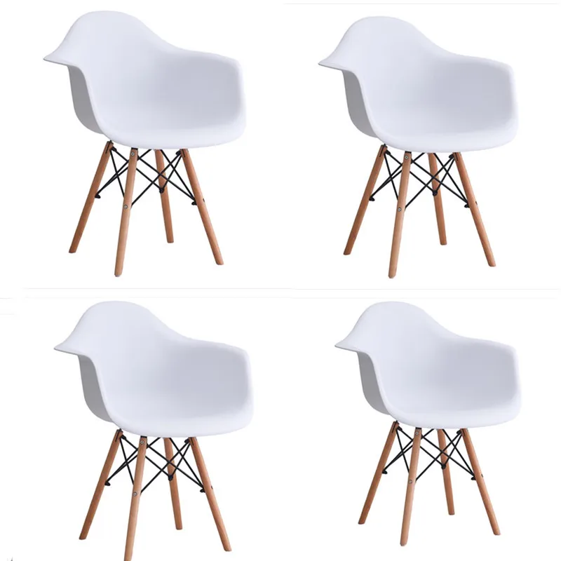 Juego de 4 sillas  con patas de madera repozabrazo, mueble estilo nórdico medieval, para escritorio, comedor, dormitorio, balcón o restaurante BAR hosteleria, OFICINA Mesa de comedor nórdica cocina