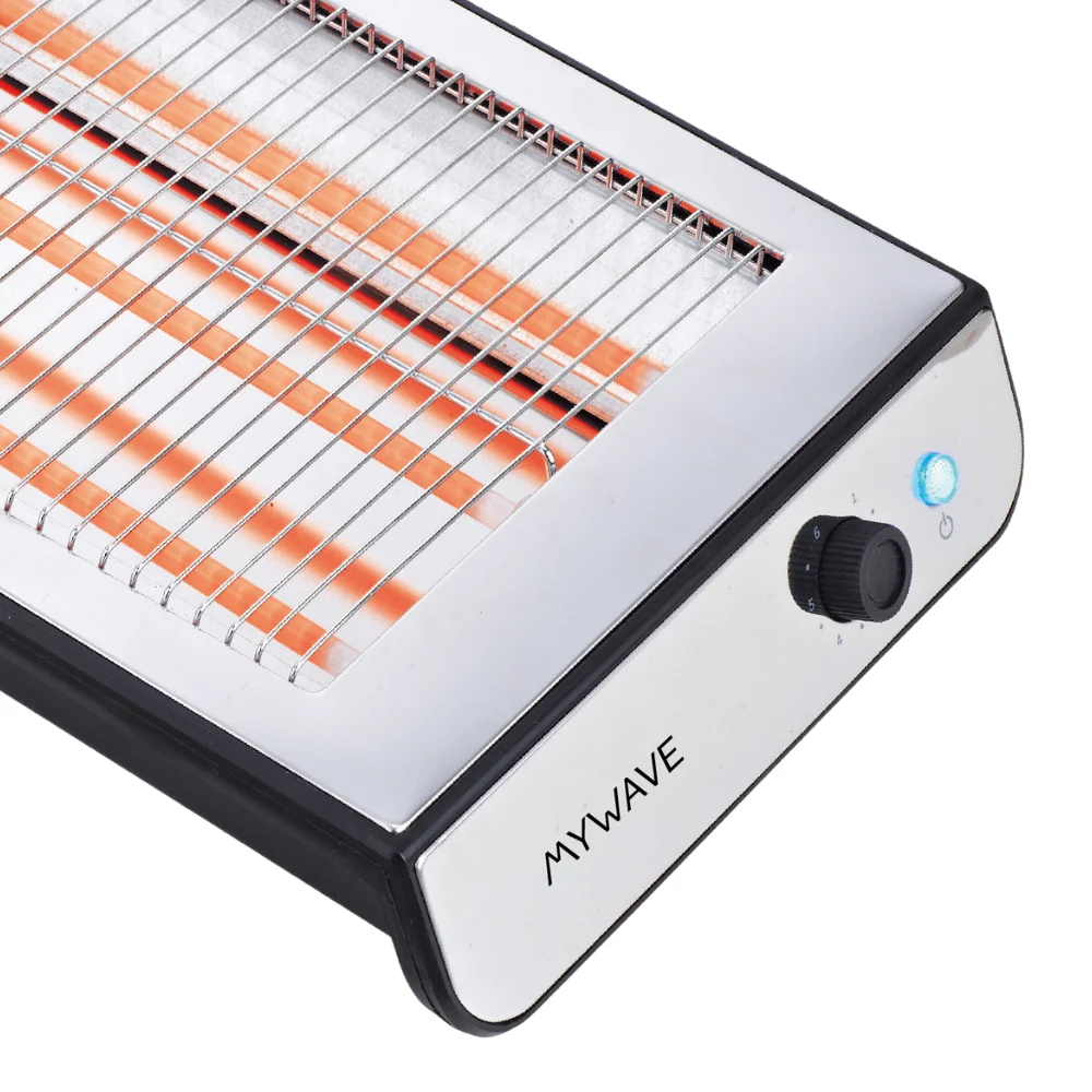 Mywave Mwtos-Pla Flat Toaster with 6 Power Levels