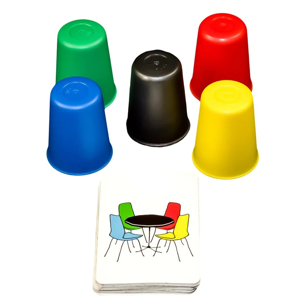 Speed Cups Version 2 Mercurio - Exciting family board game for 1-10 players, includes 19 colorful cards and 10 durable plastic cups, easy to learn, enhances reflexes and strategic thinking for hours of fun. #3