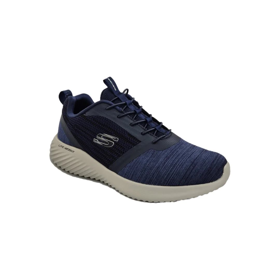 Skechers bounder 52504 bbk - skechers men's sneakers - sports shoe with elastic laces - skechers men