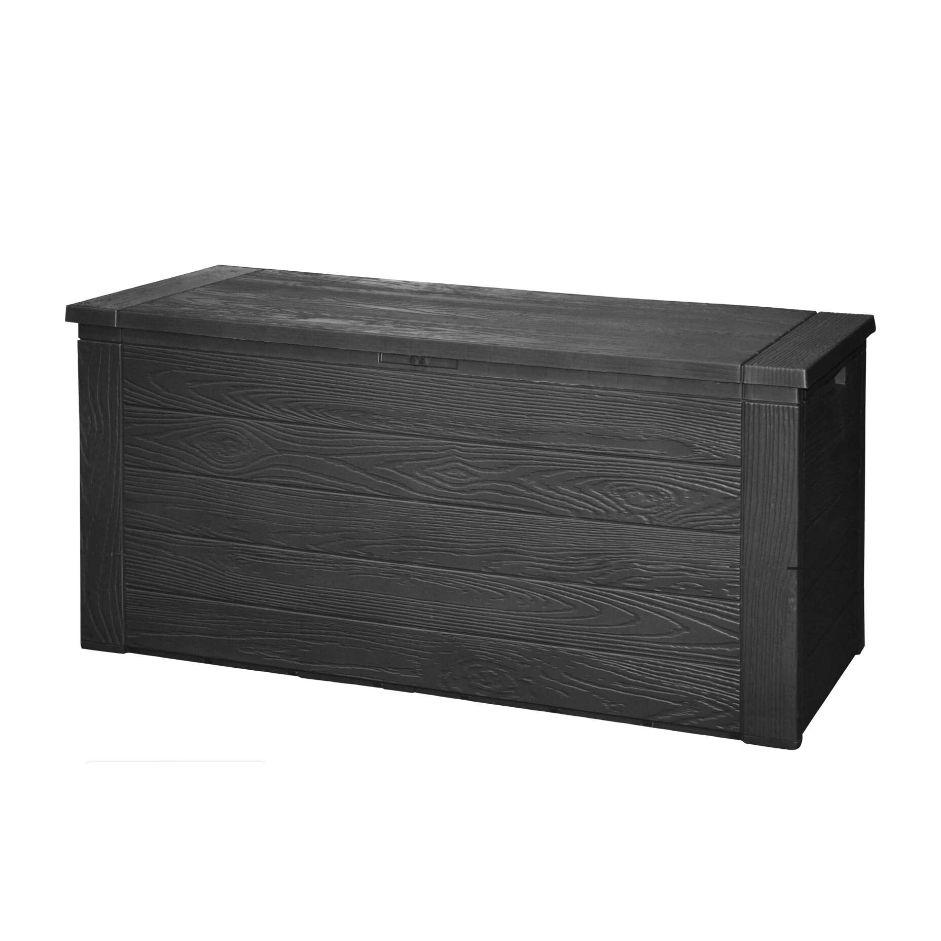 Baul de Almacenaje Exterior 300 Litros 120x45x57 cm Arcon para Jardin Terraza o Balcon Caja para Cojines Herramientas y Accesorios de Exterior Tapa Abatible.