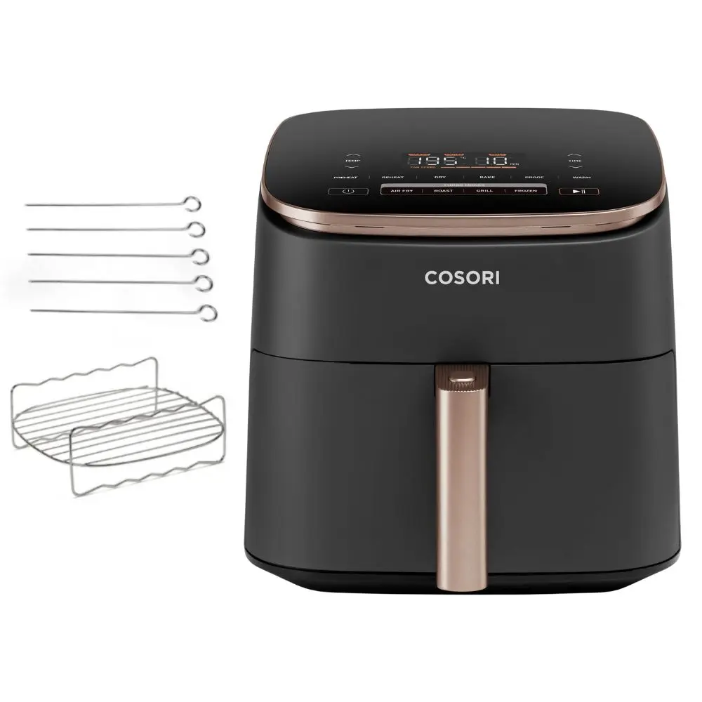 Cosori TurboBlaze Chef Edition Einzelbild 6 l Eigenständig 1725 W Heißluftfritteuse Rosa-Goldfarben, Weiß