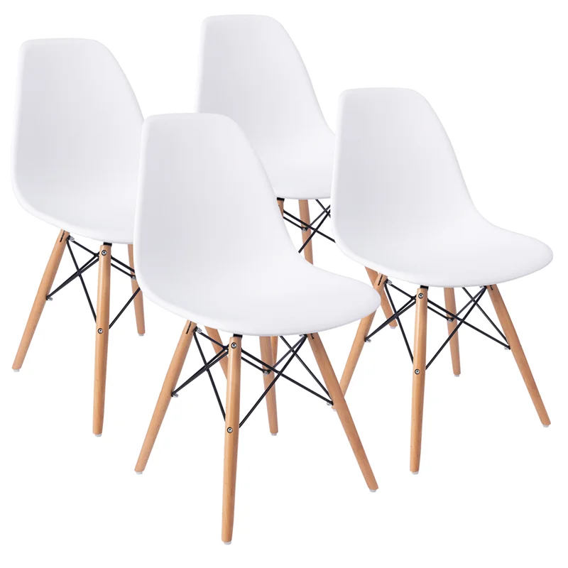 Pack of 4 chairs Denmark-Nordic style-wooden legs-various colors.