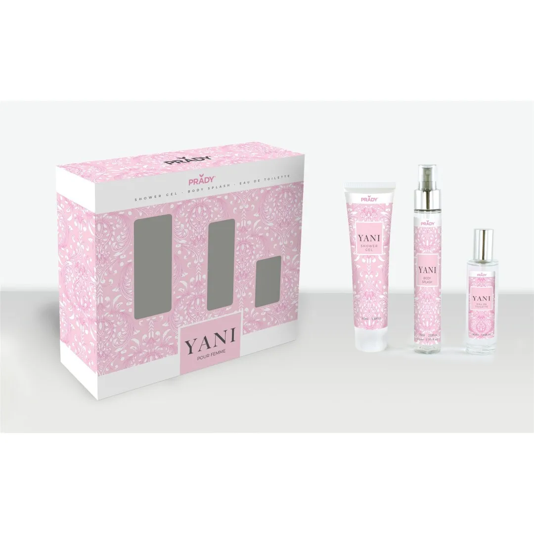 PRADY - PACK YANI - Gel de ducha (100ml), Body Mist (75ml) Y Eau de Toilette (50ml)