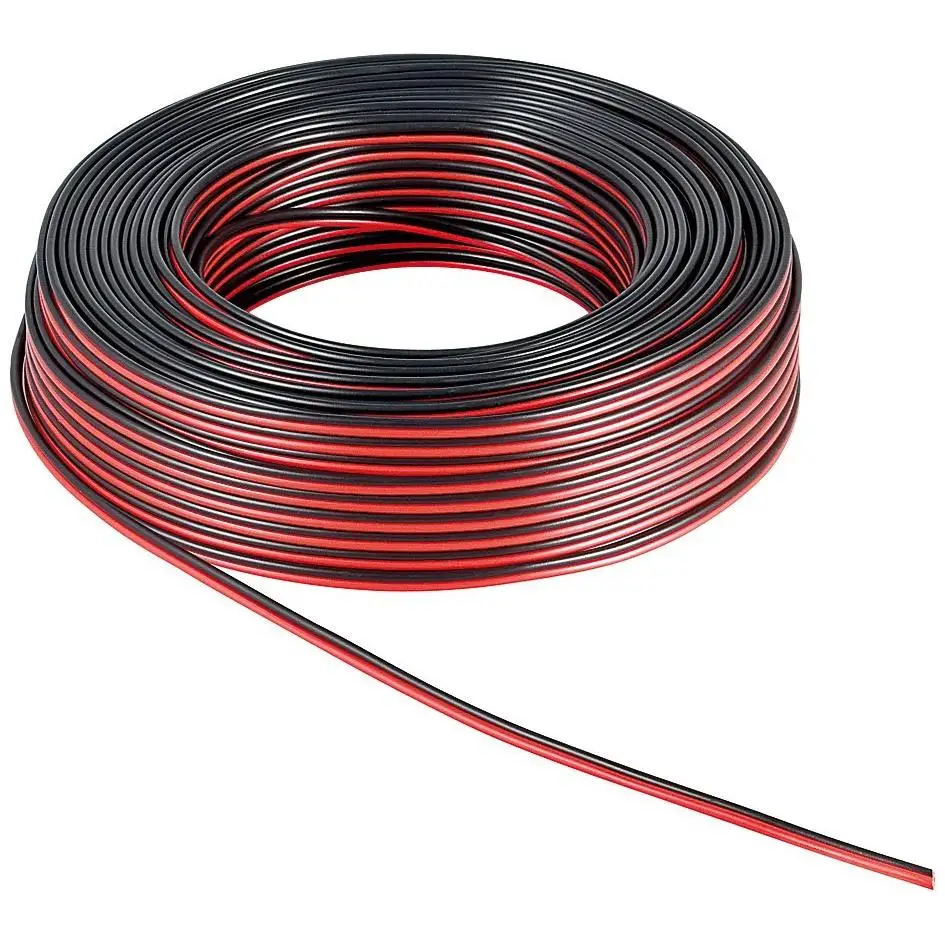Goobay Bobina de Cable Paralelo 2x0,75mm ROJO/NEGRO para Altavoces - 25m
