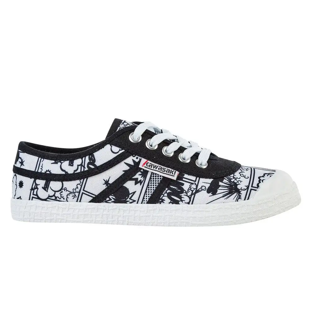 Zapatos de Lona Kawasaki Cartoon Unisex, Estilo Moderno y Divertido para Adultos y Niños, Color Blanco
