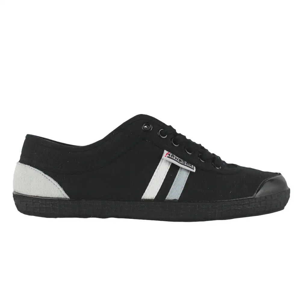Zapatilla Kawasaki Retro 23 en Lona Negra con Franja Negra y Suela Exterior Negro