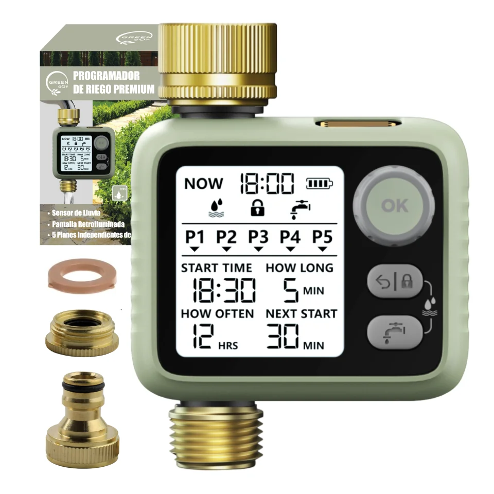 Programador Riego GREENGOF Premium: La Solución Definitiva para un Riego Automático Eficiente en Jardines Modernos