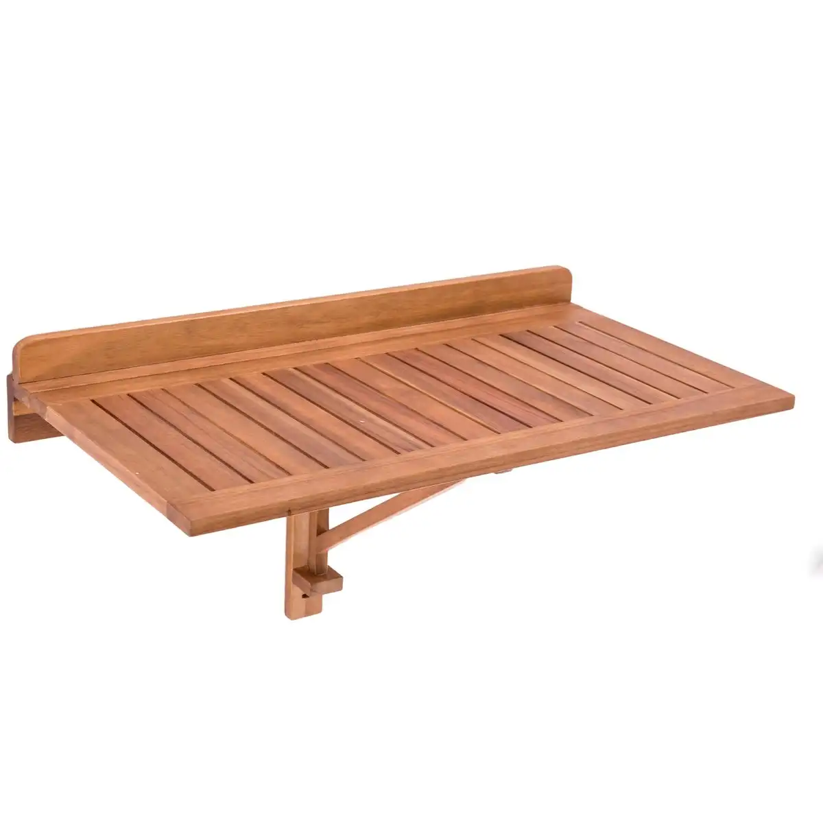 Lola Home Mesa abatible de jardín Nina de acacia maciza marrón de 45x47x80 cm