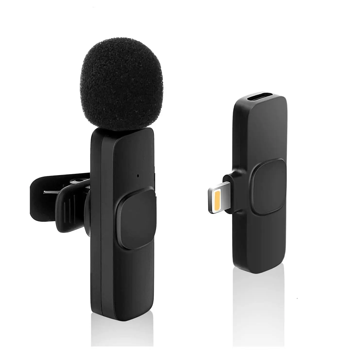 FGNS. Micrófono inalámbrico Lavalier para iP con carga, micrófono inalámbrico Plug-Play para grabación,transmisión en Vivo,Youtube,TikTok,reducción de Ruido Inteligente,sincronización automática