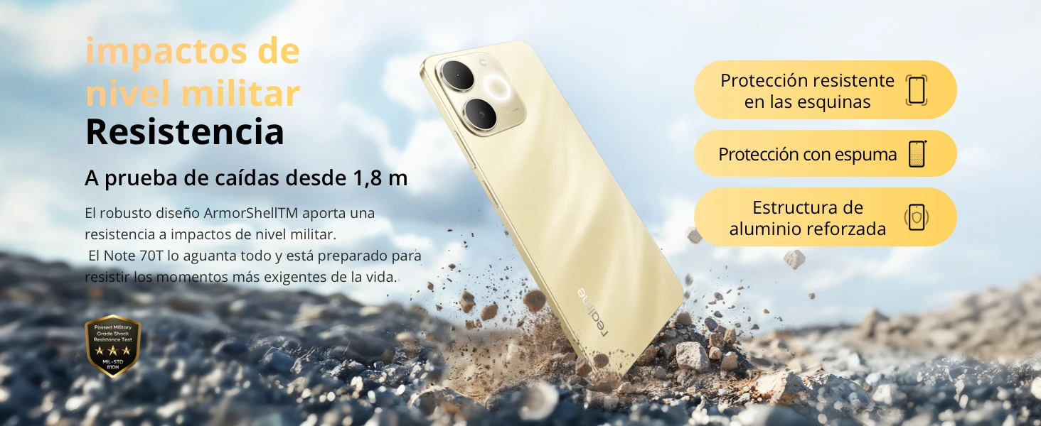 Phone - realme note 70t 4g smartphone, massive 6000mah battery, armorshell protection, 7.94 mm ultra-thin, military level resistance, smart touch control, next ai, cheap best mobile price