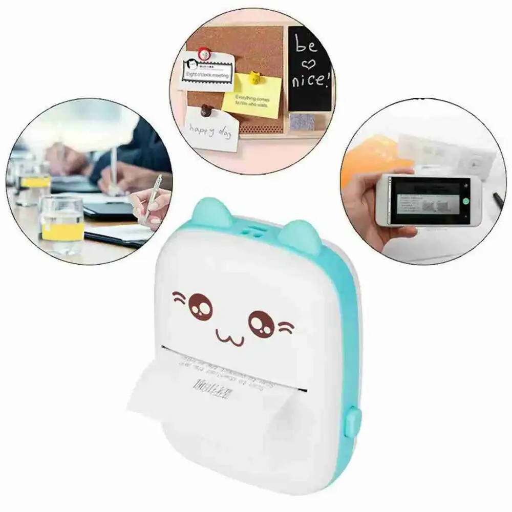 Almalux mini portable printer ®   For inkless mobile phone - thermal - bluetooth on receipt paper