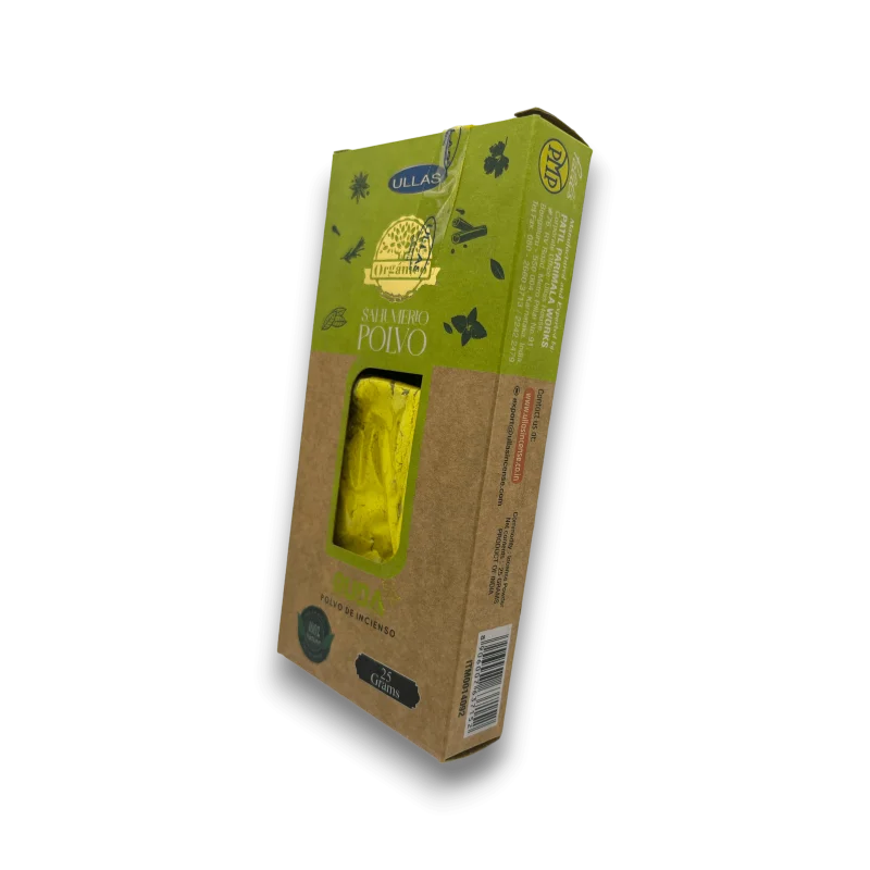Ruda Powder Incense ULLAS - 25 grams, 100% natural herbal incense for purification and protection, versatile use in aromatherapy, and sustainable production. Ideal for creating a fresh atmosphere and warding off negative energies.